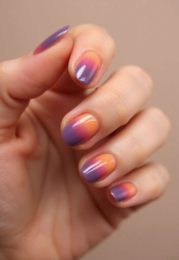 22 Summer Holiday Nail Designs That Scream Vacation - 3. Sunset Gradient
