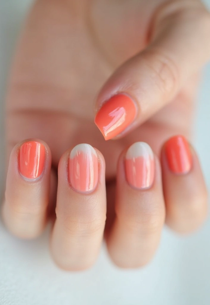 24 Modern Short French Tip Nails Inspo for Minimalists - 11. Half-Moon Tips