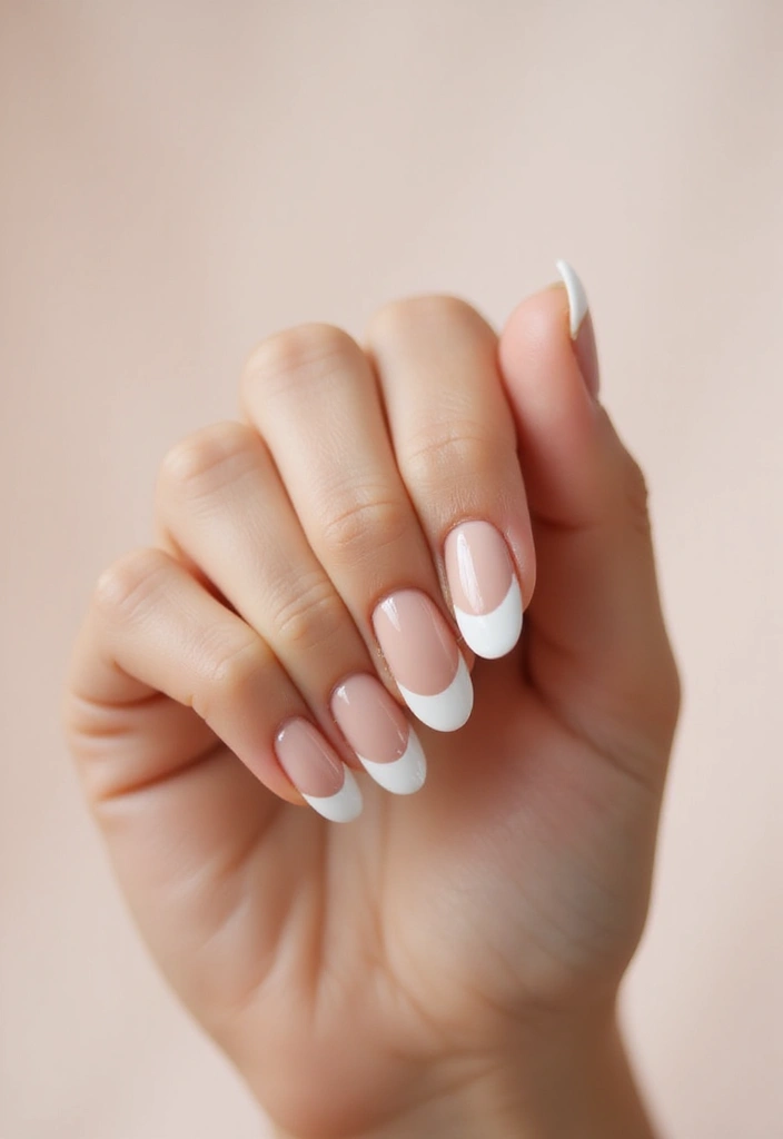 24 Modern Short French Tip Nails Inspo for Minimalists - 13. Soft Neutrals with Bold Tips