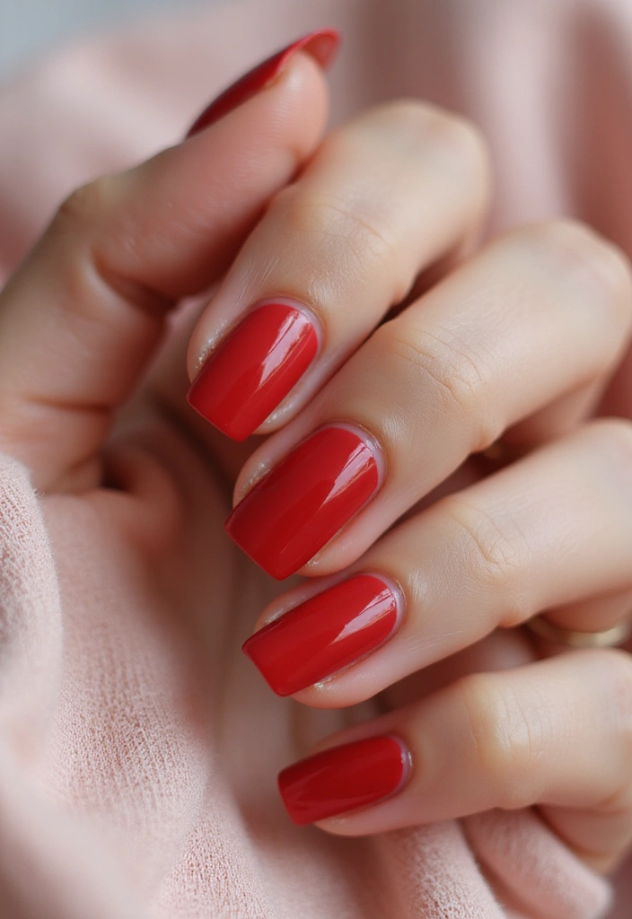 24 Modern Short French Tip Nails Inspo for Minimalists - 17. Classic Red Tips