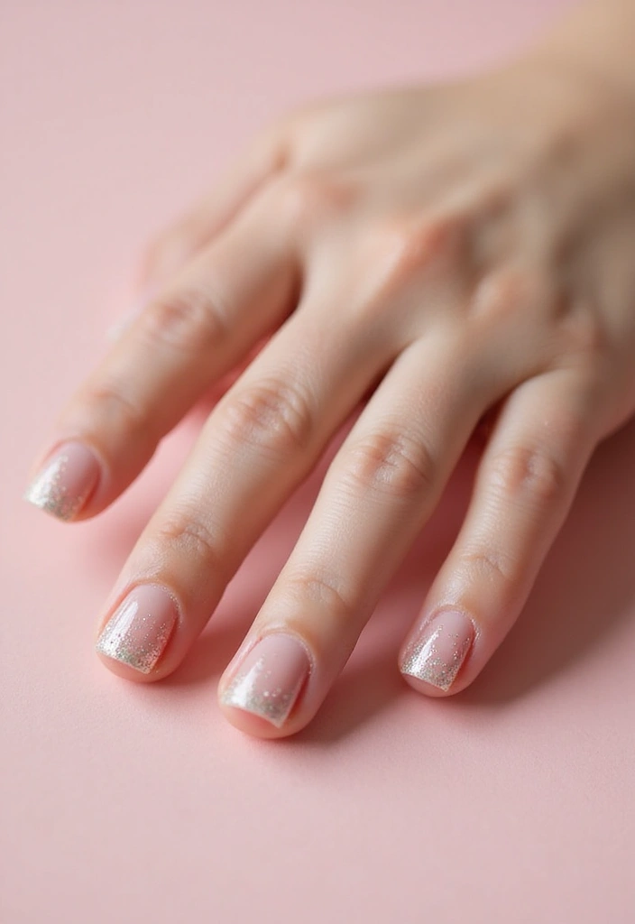 24 Modern Short French Tip Nails Inspo for Minimalists - 8. Subtle Glitter Tips