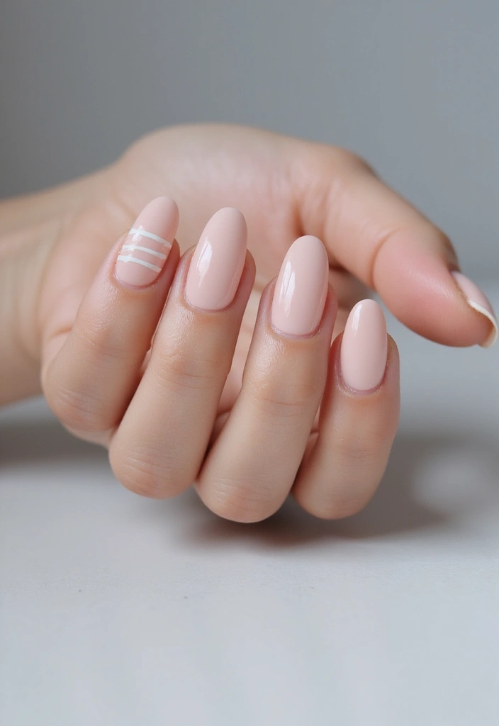 24 Summer Gel Nail Designs for Long-Lasting Glam - 5. Minimalist Stripes