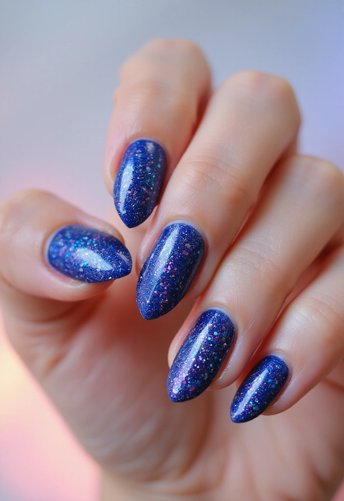 24 Summer Gel Nail Designs for Long-Lasting Glam - 8. Glitter Glam