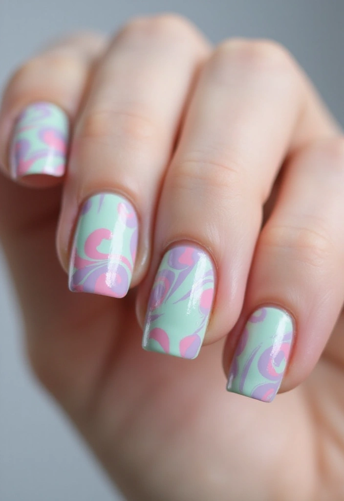 24 Timeless French Manicure Ideas for Short Nails - 14. Artistic Swirls