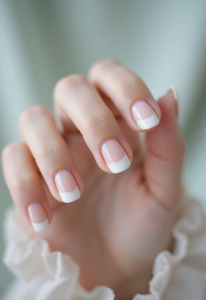24 Timeless French Manicure Ideas for Short Nails - 16. Vintage French Manicure