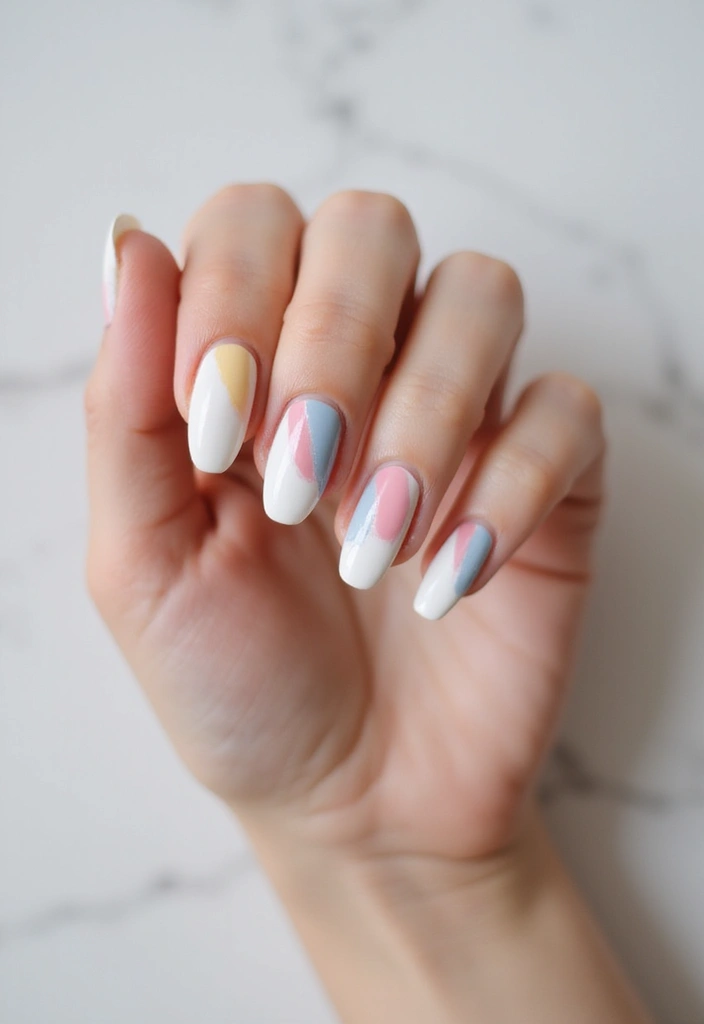 24 Timeless French Manicure Ideas for Short Nails - 23. Minimalist Stripes
