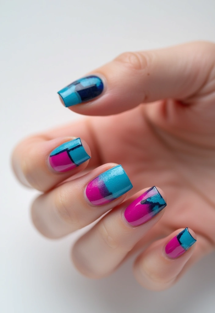 24 Trendy French Nail Looks You Need This Season - 14. Gradient Geometric