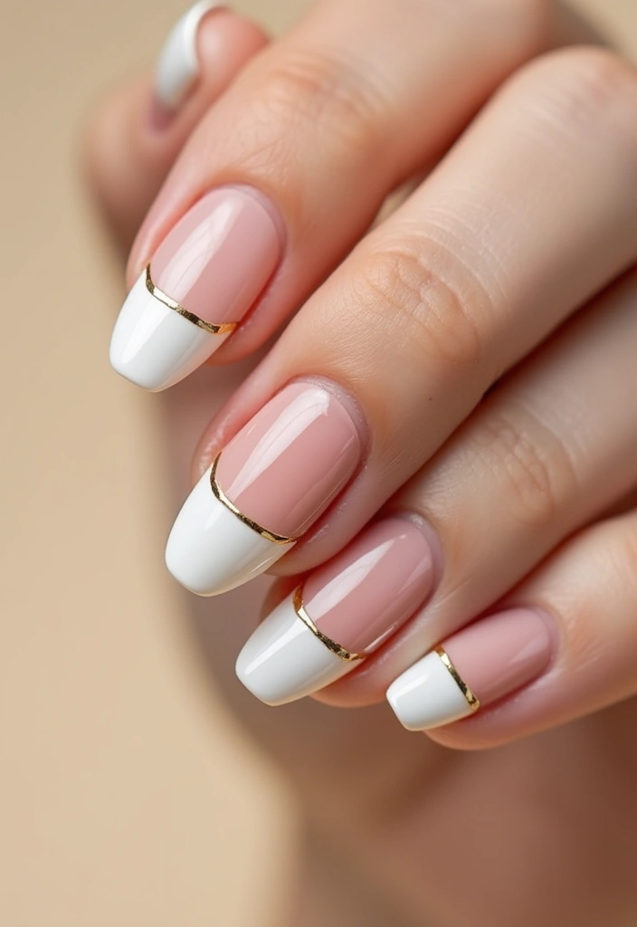 24 Trendy French Nail Looks You Need This Season - 20. Subtle Foil Accents