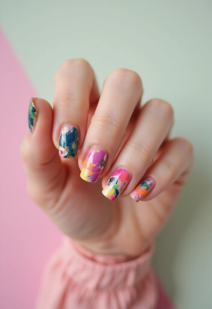 24 Trendy French Nail Looks You Need This Season - 21. Abstract Art
