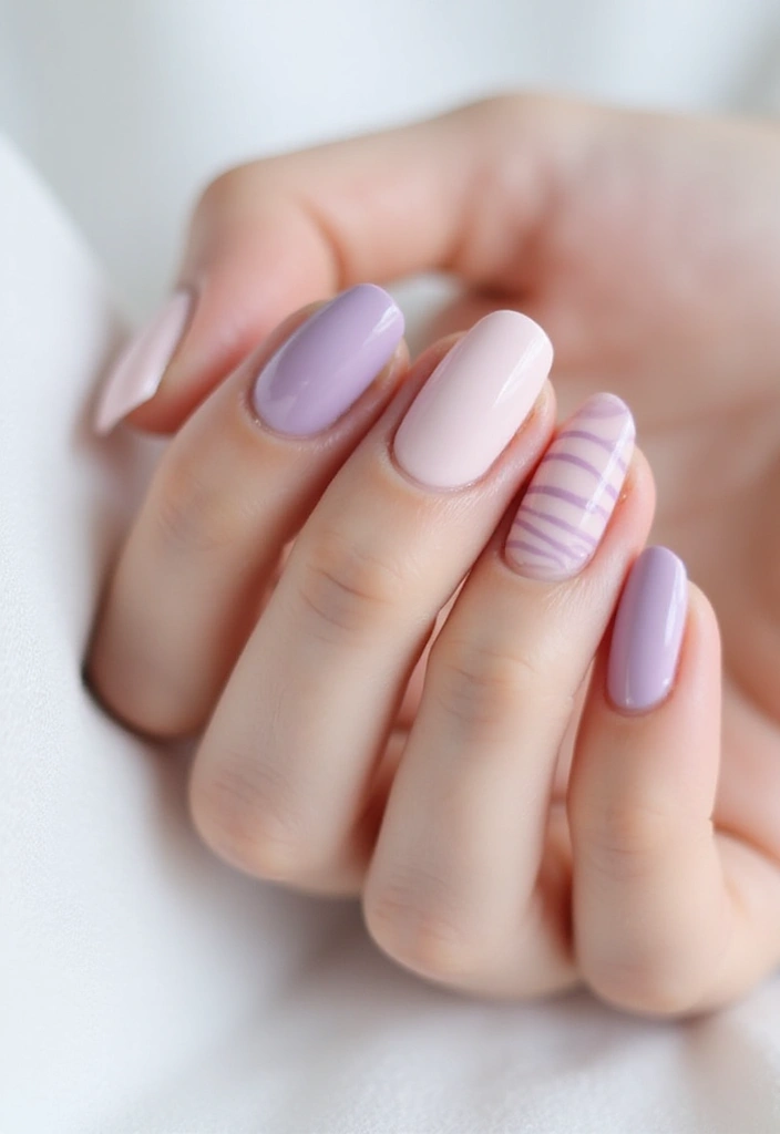24 Trendy French Nail Looks You Need This Season - 5. Minimalist Stripe