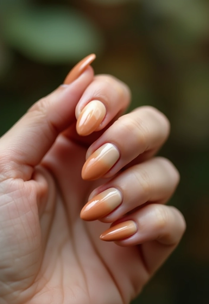 24 Trendy French Nail Looks You Need This Season - 6. Earthy Tones Ombre