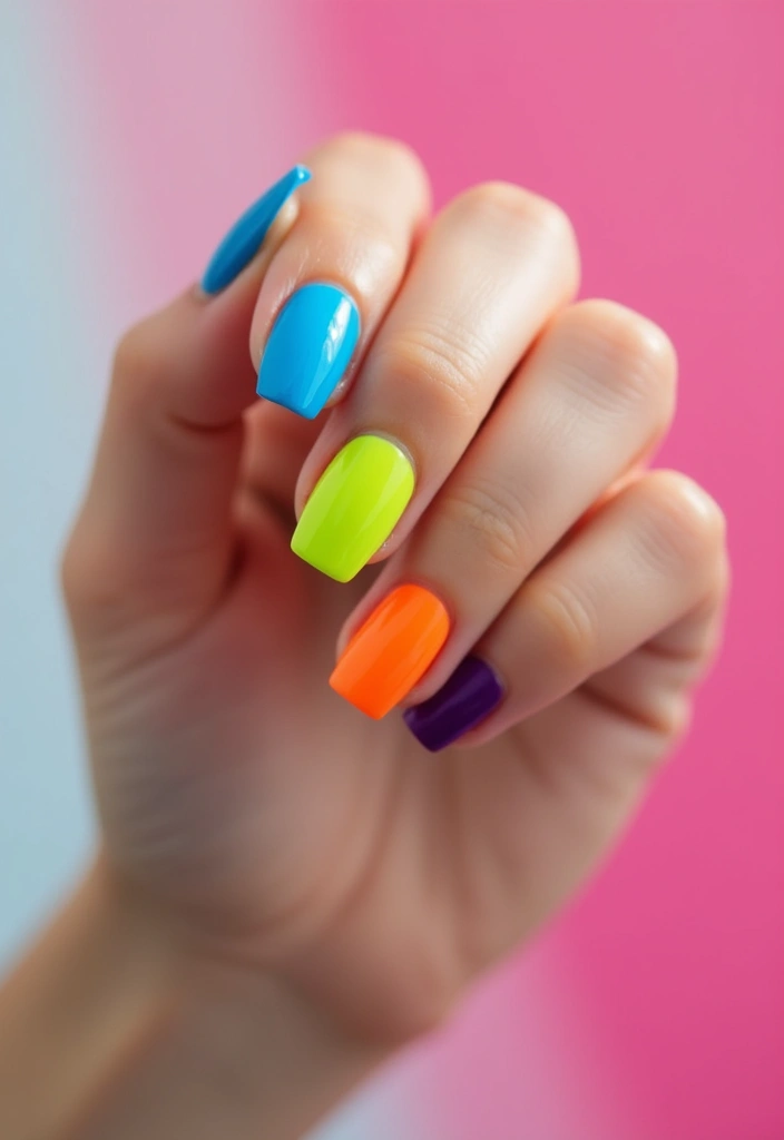 24 Trendy French Nail Looks You Need This Season - 9. Color Block French