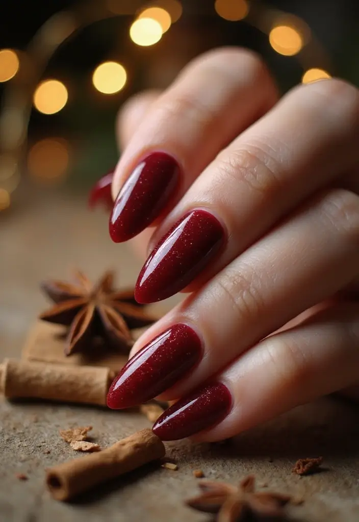 24 Warm Tones Nail Palette for Cozy Evenings - 12. Mulled Wine