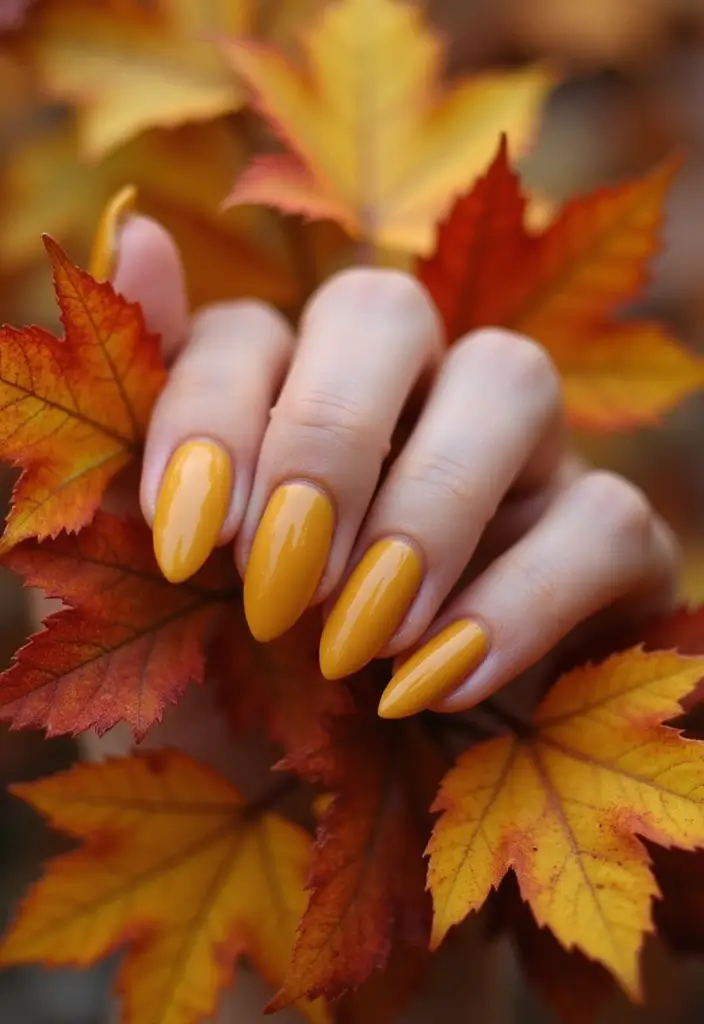 24 Warm Tones Nail Palette for Cozy Evenings - 17. Honey Mustard