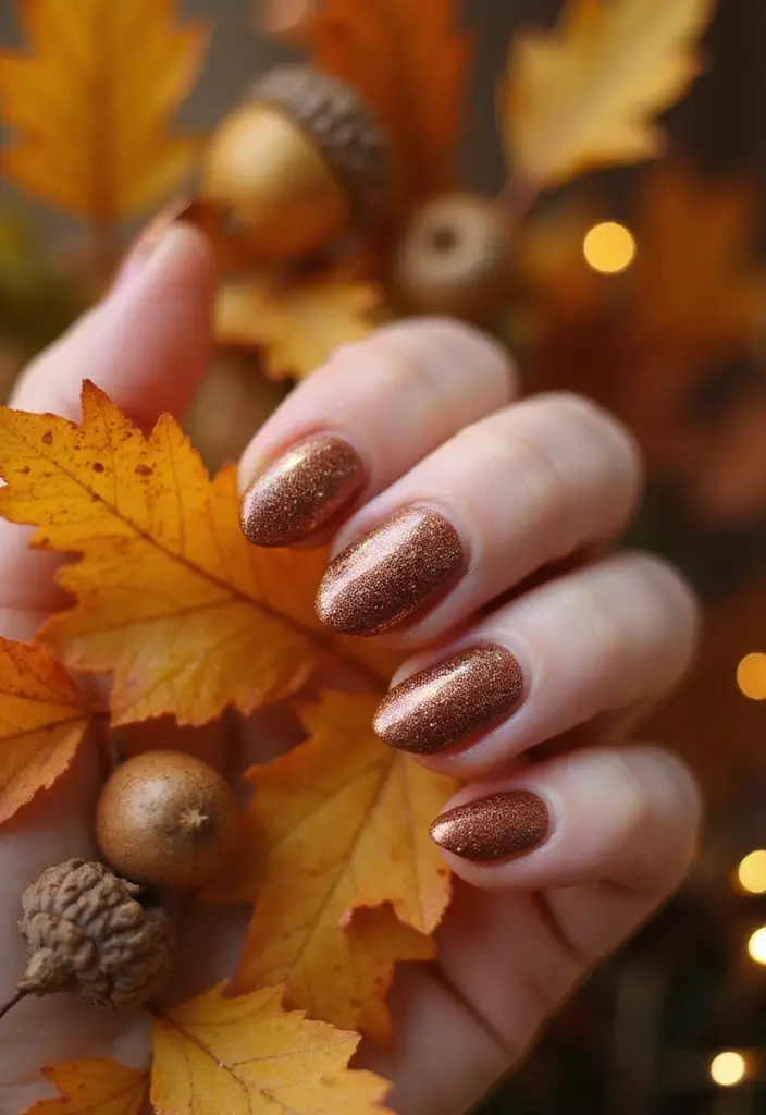 24 Warm Tones Nail Palette for Cozy Evenings - 19. Bronze Goddess