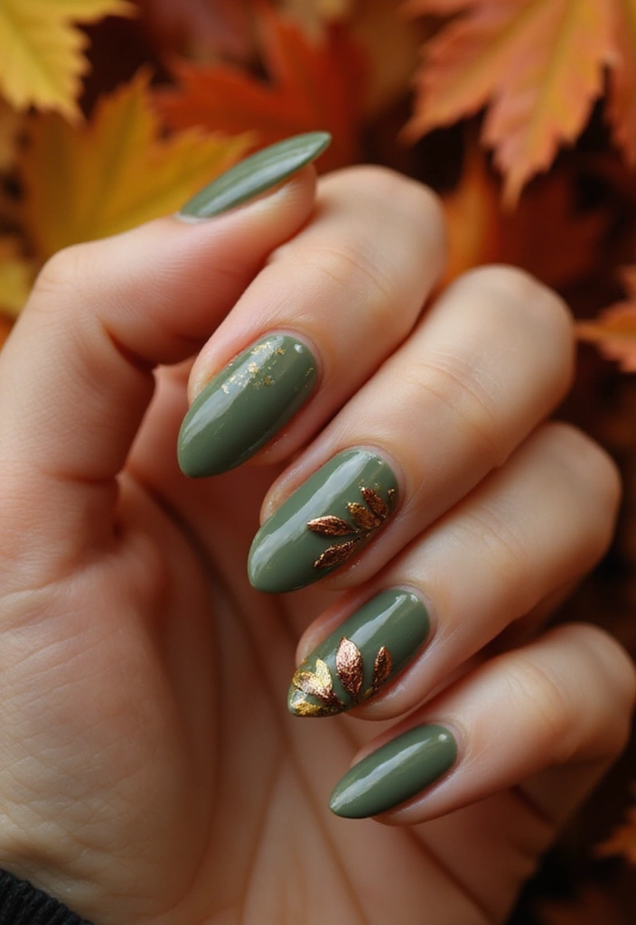 24 Warm Tones Nail Palette for Cozy Evenings - 22. Fig Leaf