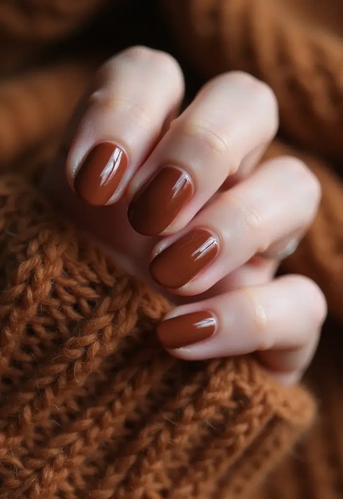 24 Warm Tones Nail Palette for Cozy Evenings - 5. Warm Cocoa