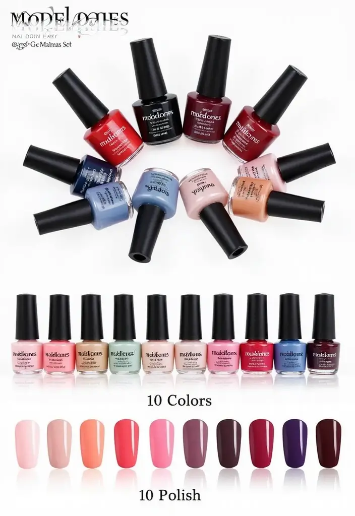 25 Affordable Home Nail Kits Reviewed for Beginners - 23. Modelones 10 Colors Gel Nail Polish Set