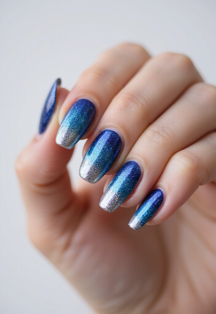 25 Crystal Embellishments for Stunning Nails - 16. Glittery Gradient