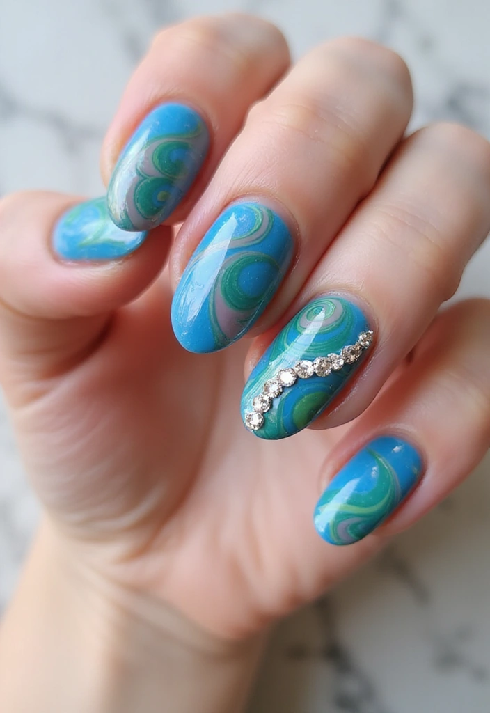 25 Crystal Embellishments for Stunning Nails - 18. Artistic Swirls