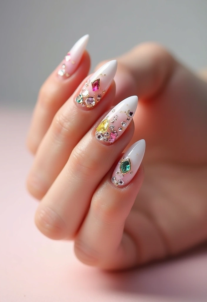 25 Crystal Embellishments for Stunning Nails - 2. Geometric Glamour