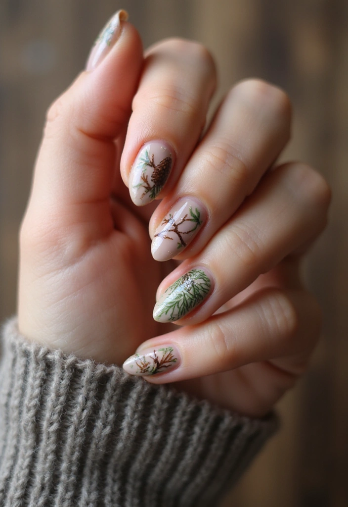25 Festive Nail Looks for Holiday Parties - 11. Rustic Holiday