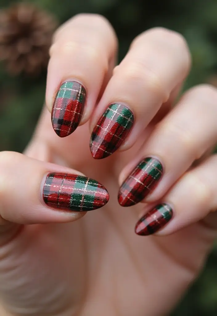 25 Festive Nail Looks for Holiday Parties - 4. Festive Plaid Patterns
