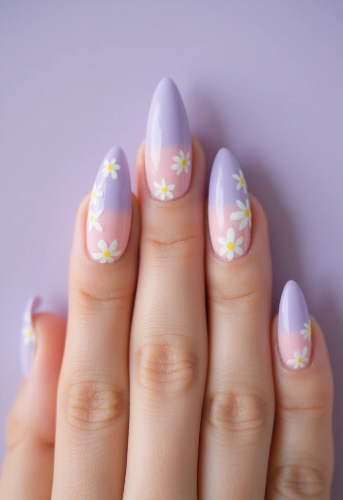 25 Fresh Flower Garden Nails Perfect for August - 11. Ombre Petals