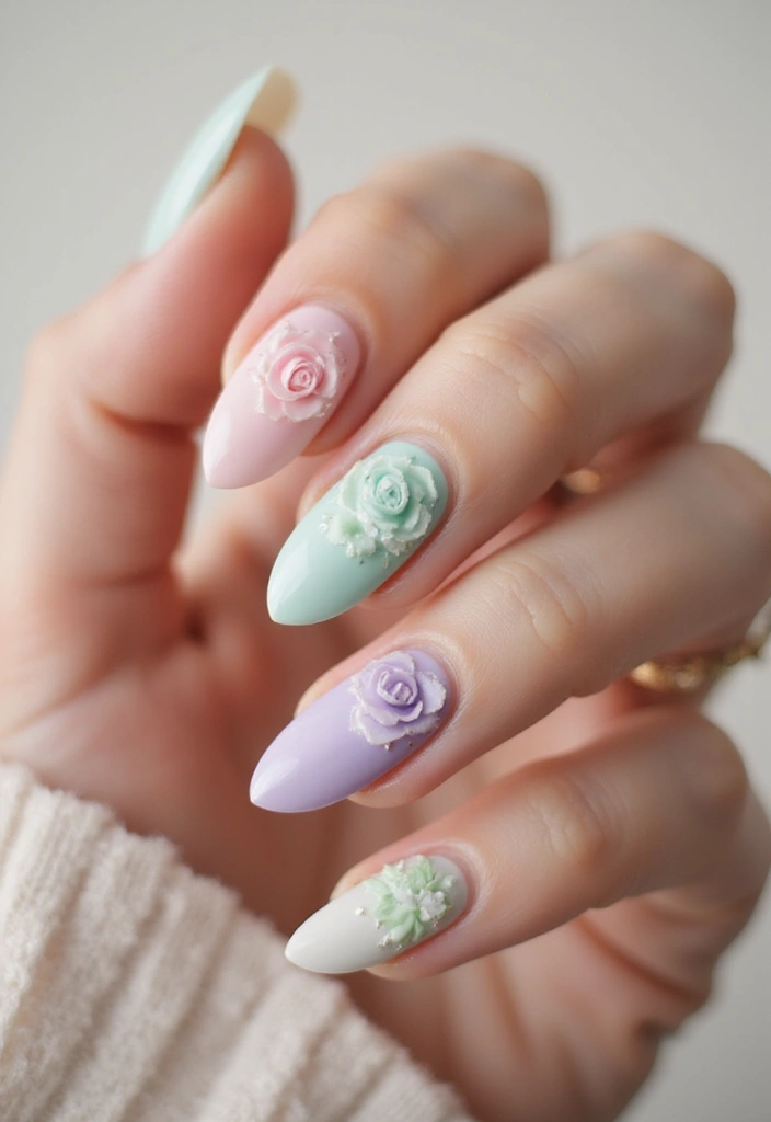 25 Fresh Flower Garden Nails Perfect for August - 2. Roses in Bloom