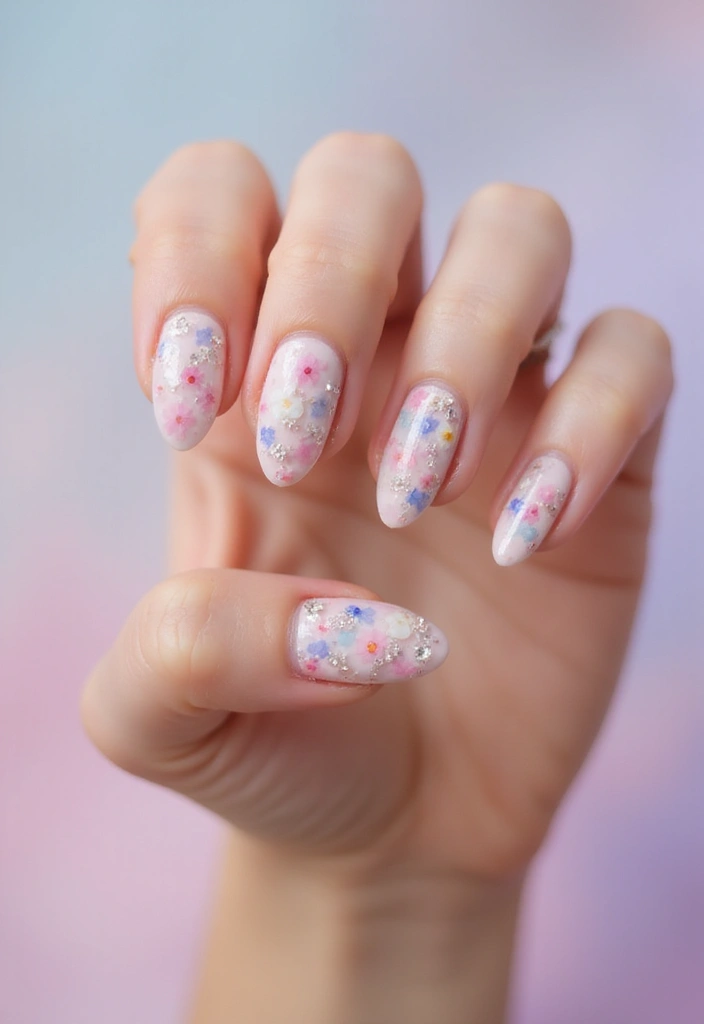 25 Fresh Flower Garden Nails Perfect for August - 24. Flower Chain