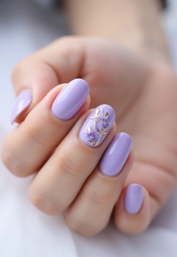 25 Fresh Flower Garden Nails Perfect for August - 5. Lavender Fields