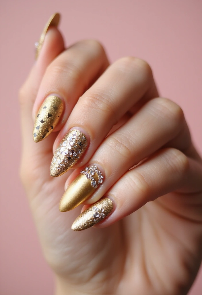 25 Metallic Nail Trends Taking Over 2025 - 1. Glamorous Golds