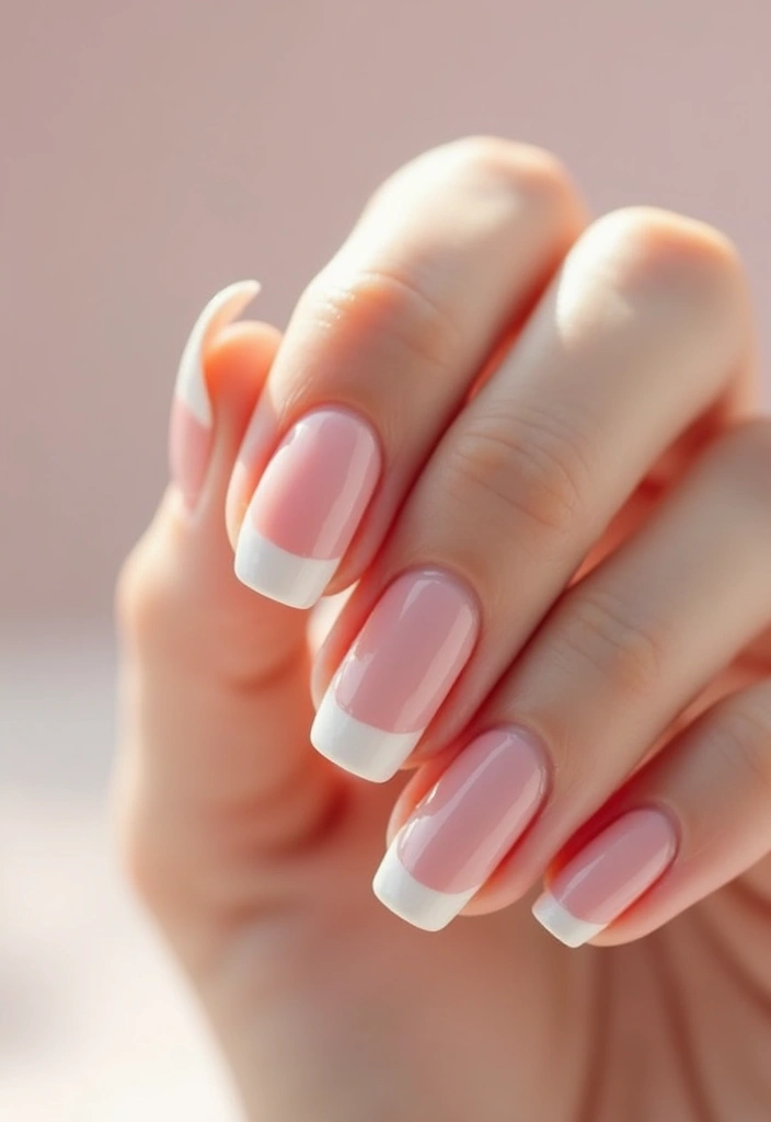 25 Short & Sleek Blush Nails for Everyday Class - 2. Blush French Tips