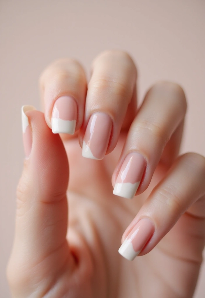 25 Short & Sleek Blush Nails for Everyday Class - 24. Blush with Layered Textures