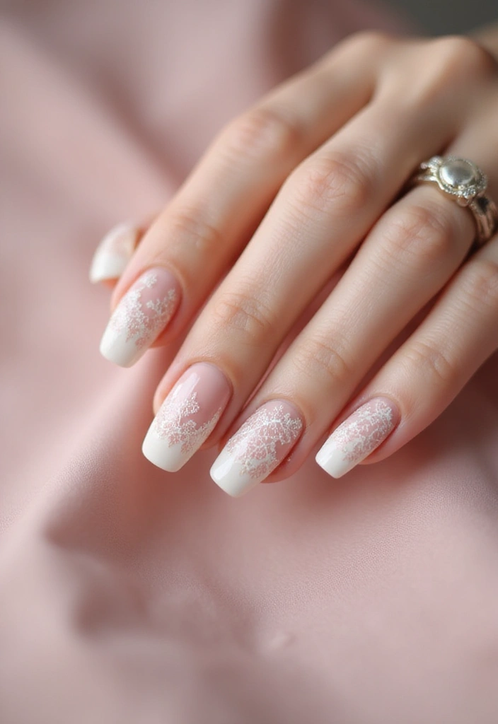 25 Stunning French Tip Nail Designs for Every Occasion - 20. Vintage Lace French Tips