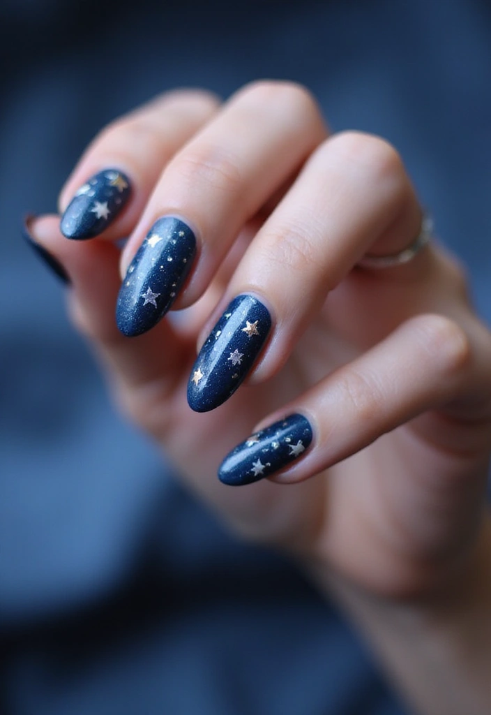 26 Almond Summer Nails for a Fresh Seasonal Look - 13. Summer Stars