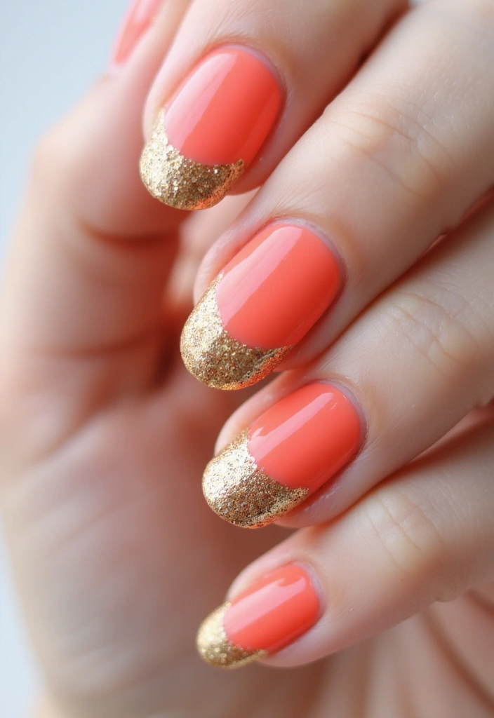 26 Almond Summer Nails for a Fresh Seasonal Look - 20. Sparkly Glitter Gradient