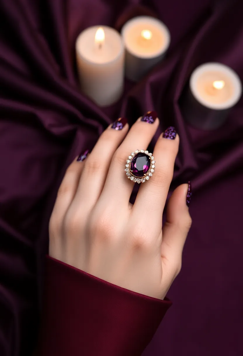 26 Cozy & Chic Nail Ideas for Halloween 2025 - 21. Ghoulish Glam