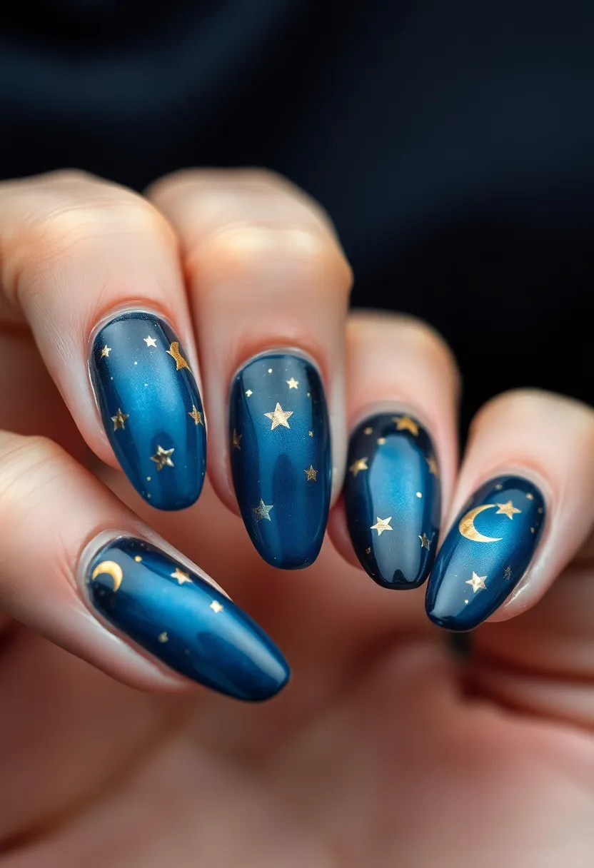 26 Cozy & Chic Nail Ideas for Halloween 2025 - 25. Starry Night