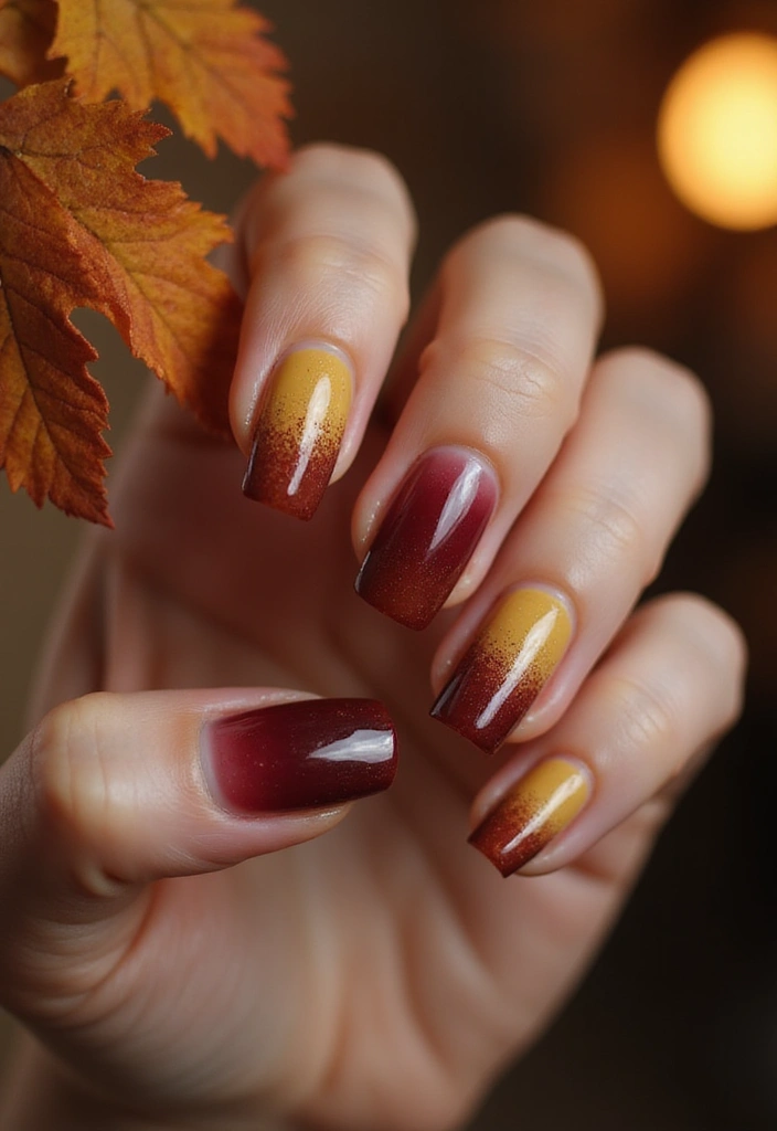 26 Cozy & Chic Nail Ideas for Halloween 2025 - 5. Harvest Moon Gradient