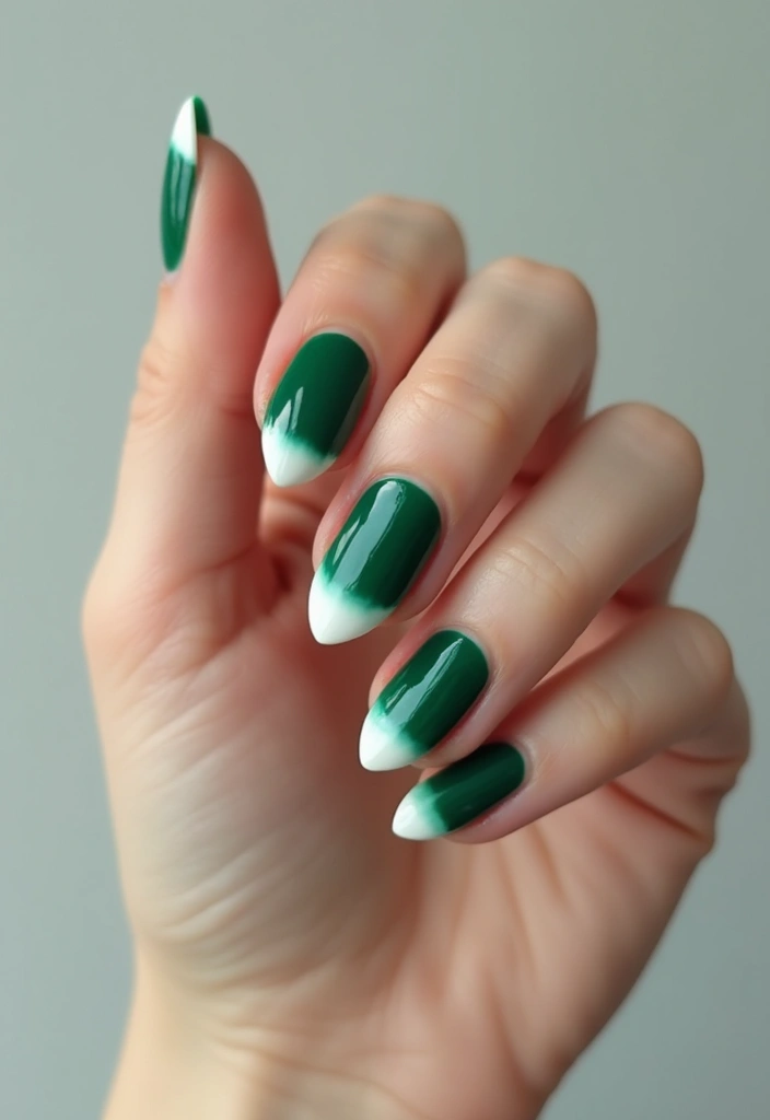 26 Creative Twists on Classic French Tip Nails - 25. Toxic Green Hues