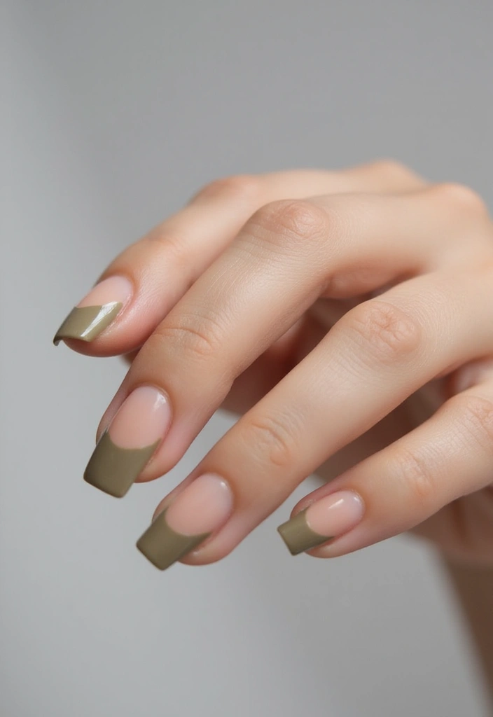 26 Creative Twists on Classic French Tip Nails - 26. Soft Earthy Tones