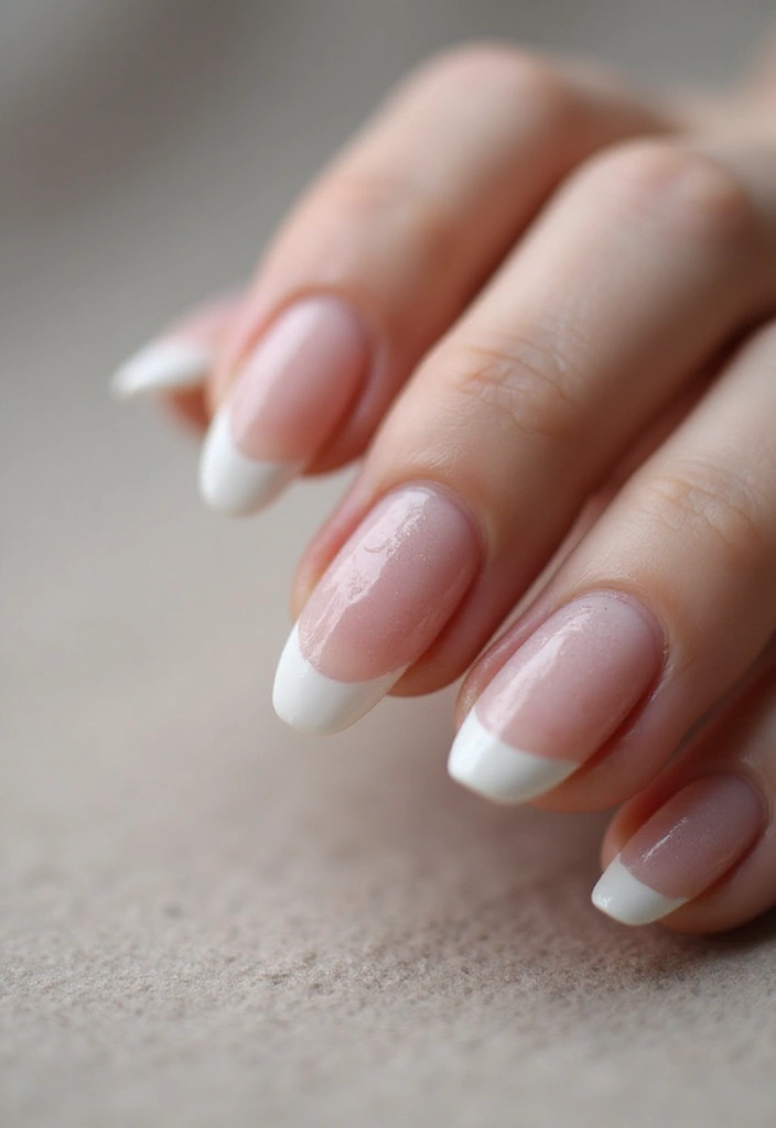 26 Milky Glass French Nail Designs for Subtle Shine - 4. Textured Milky Finish