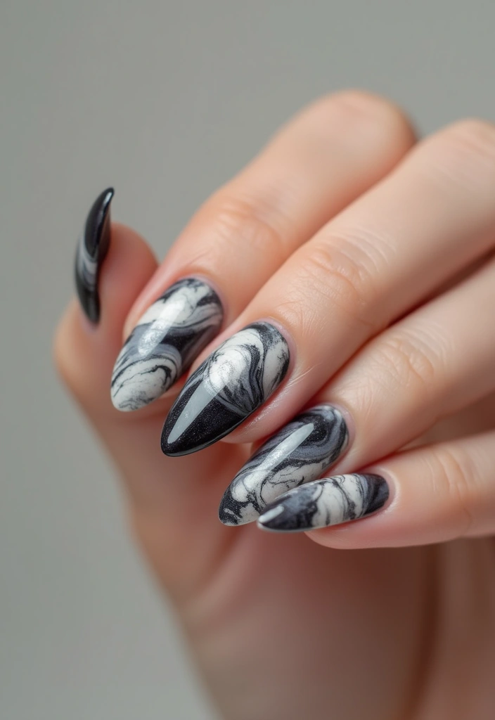 26 Nail Art Techniques to Try Before 2026 - 16. Marble Nail Art