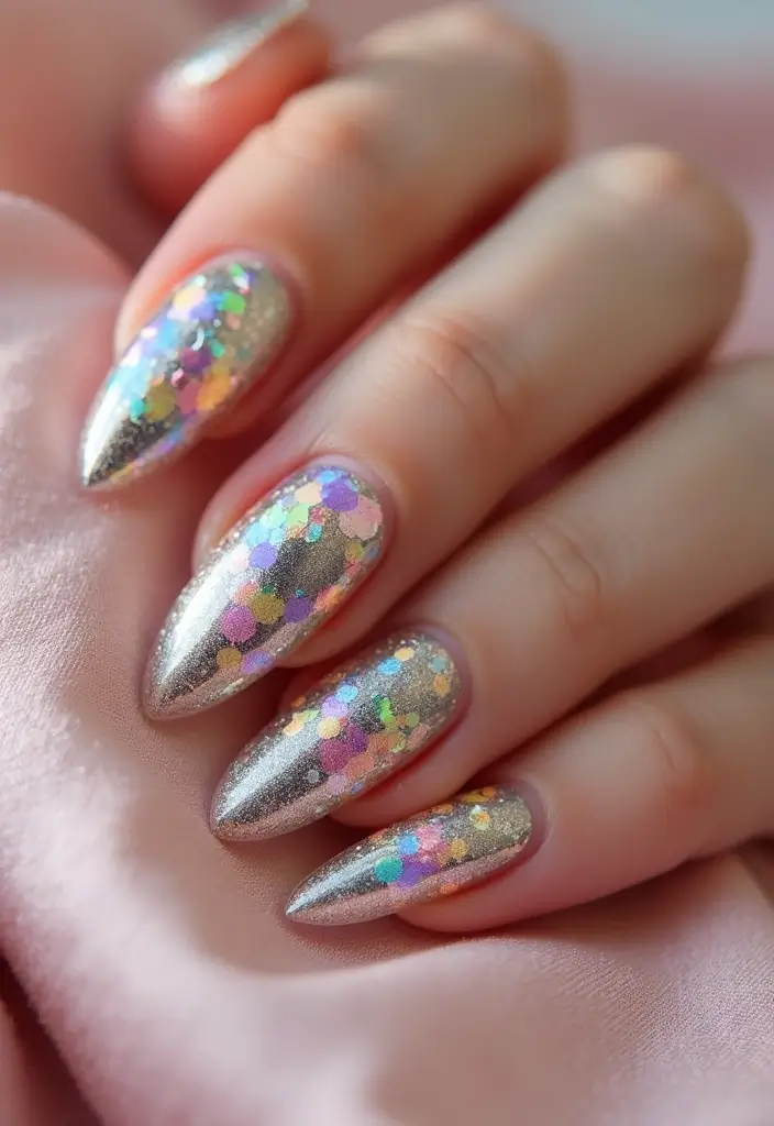 26 Nail Art Techniques to Try Before 2026 - 17. Foil Flakes