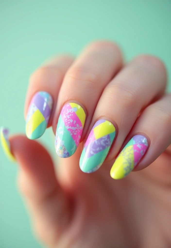 26 Nail Art Techniques to Try Before 2026 - 9. Taped Nail Art Designs