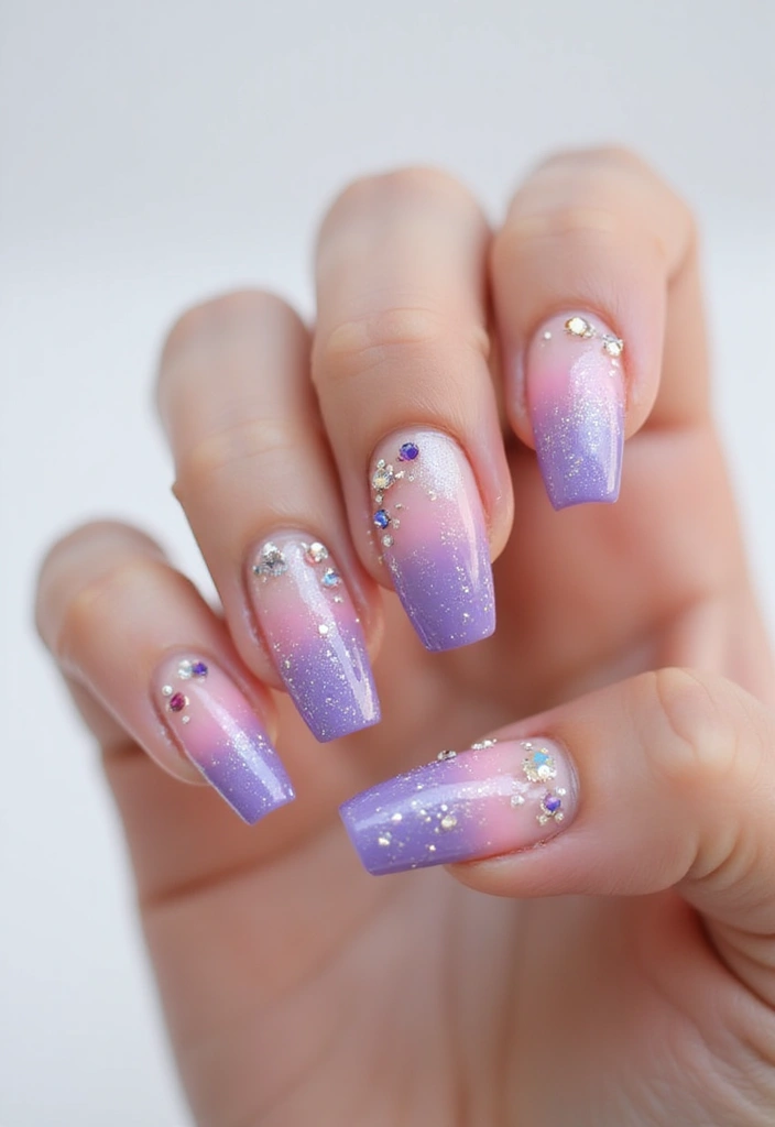 26 Ombre Nail Techniques for Stunning Results - 18. Ombre with 3D Elements