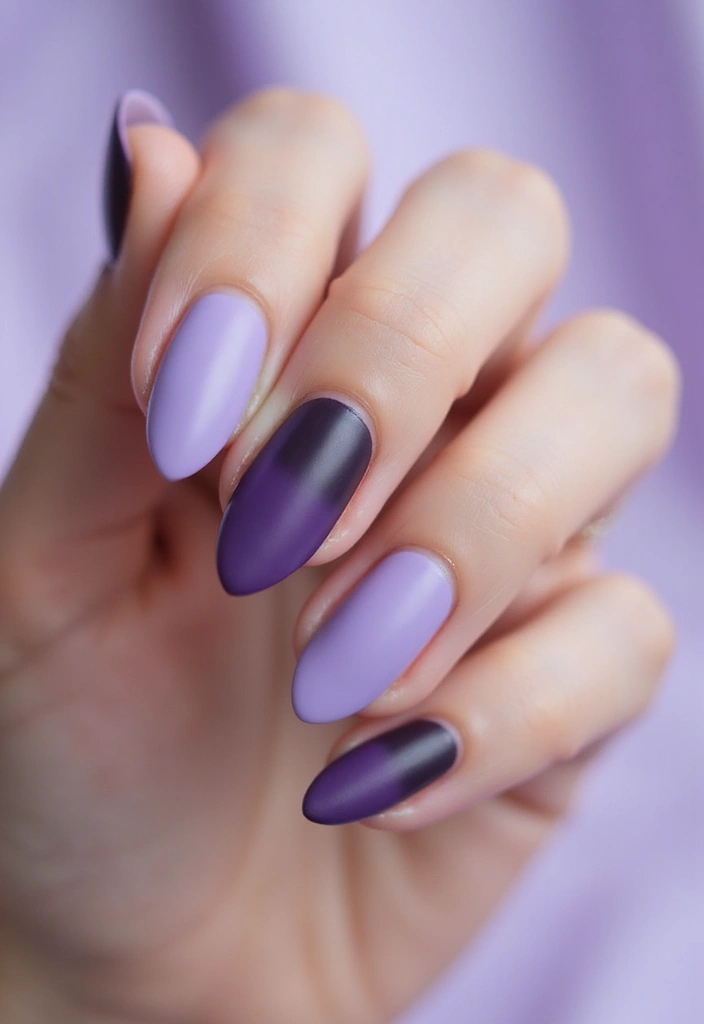 26 Ombre Nail Techniques for Stunning Results - 19. Ombre with Matte Finish