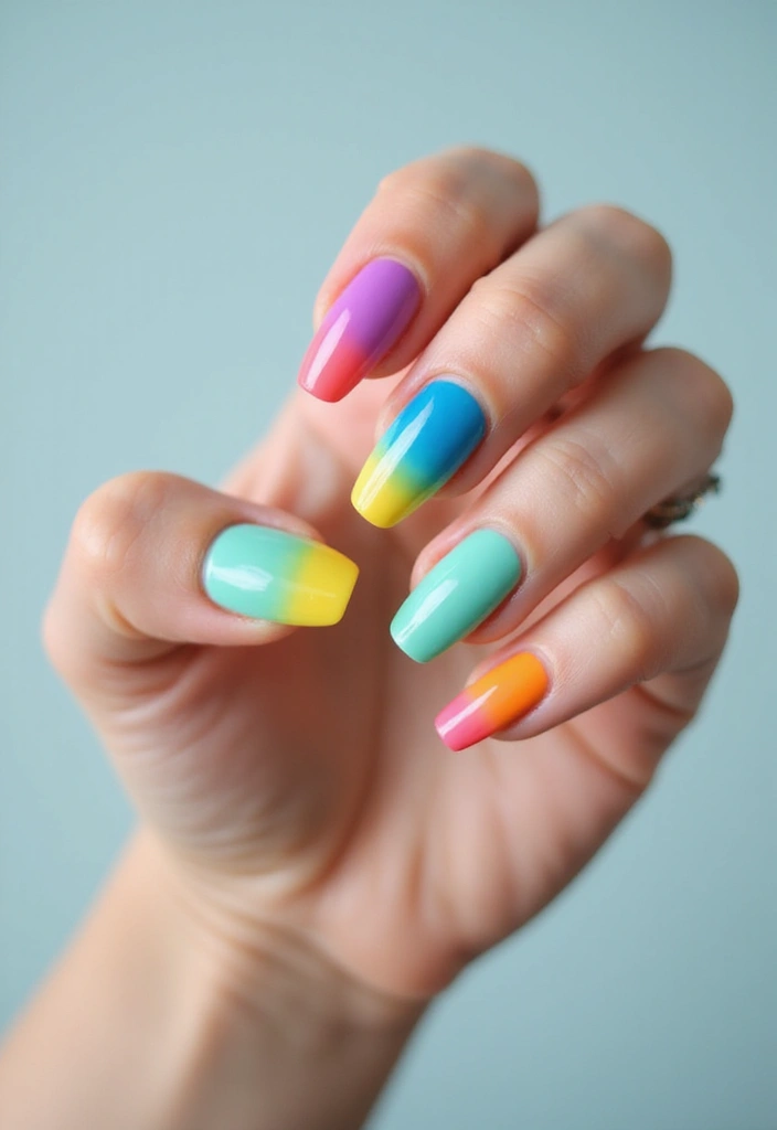 26 Ombre Nail Techniques for Stunning Results - 23. Ombre with Color Mixing