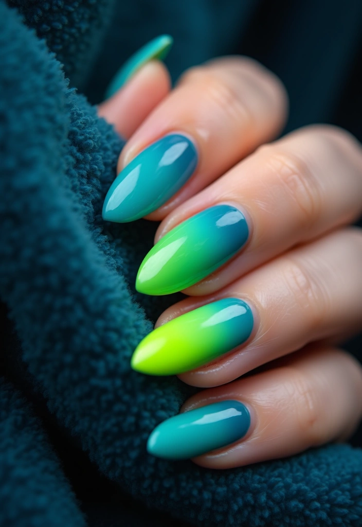 26 Ombre Nail Techniques for Stunning Results - 5. Neon Ombre